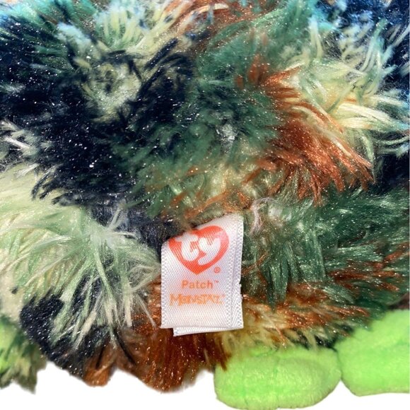 Fuzzy Green & Brown Plush Monster With Sound Features - Picture 7 of 9